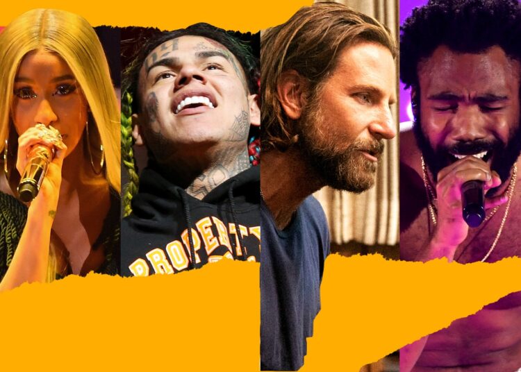 Cardi B, 6ix9ine, Bradley Cooper, Childish Gambino e muito mais.