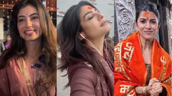 Celebridades de Bollywood participam da devoção