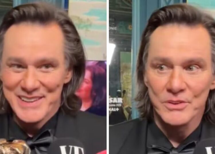 Fãs chocados com a entrevista de Jim Carrey na premiação do cinema francês