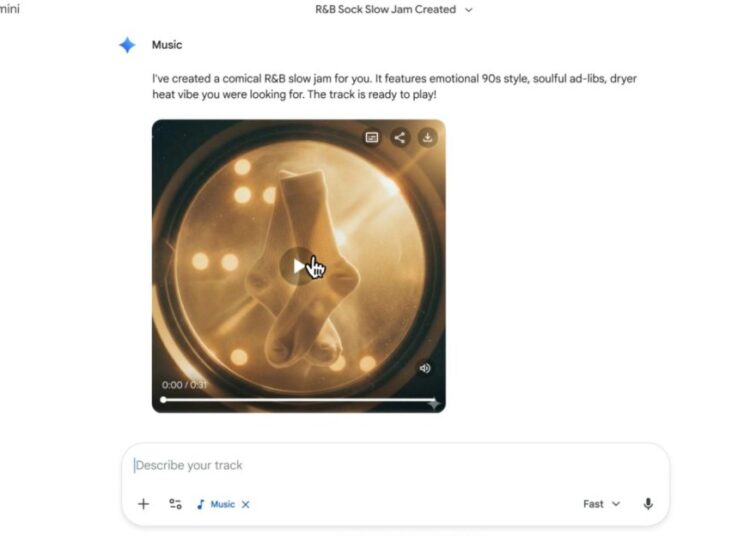 O criador de música com IA do Google está chegando ao aplicativo Gemini