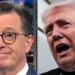 O público de Colbert explode depois que ele dá a Trump um lembrete de Epstein
