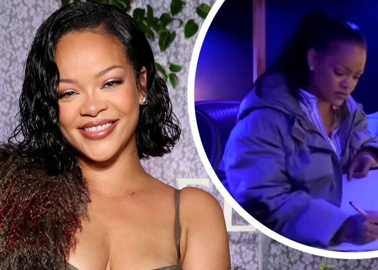 Rihanna provoca possíveis novas músicas com uma prévia do vídeo na sessão de gravação noturna