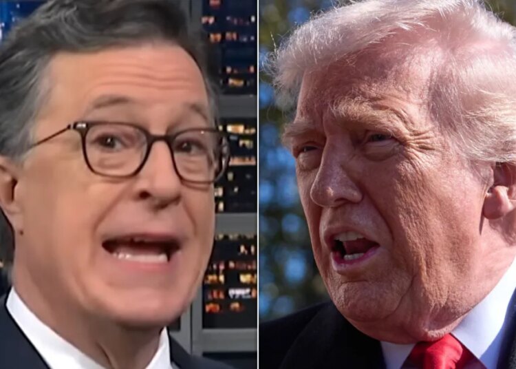Stephen Colbert prende Trump no meio de uma hipocrisia “de ouro”