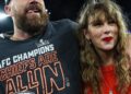 Travis Kelce faz referência à música “Wood” de Taylor Swift na postagem do Dia dos Namorados