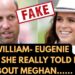 EUGENIE & WILLIAM – WHAT SHE REVEALED ABOUT MEGHAN #royal #meghan #meghanmarkle