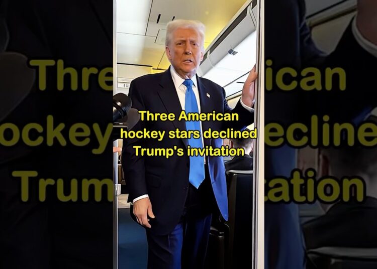 Three American hockey stars declined trump’s invitation#shorts#celebrity#trump