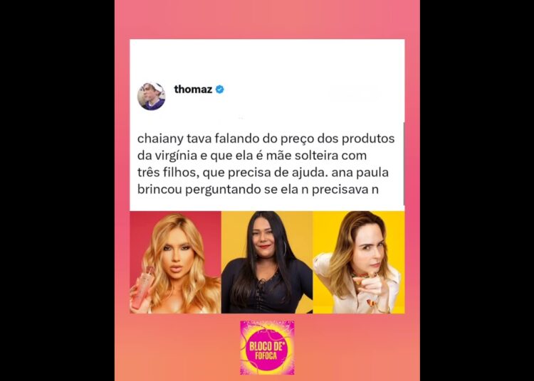 Chaiany: Ela é mãe solteira, mãe de três filhos. Tá precisando de ajuda.” kkkk #virginia #bbb26