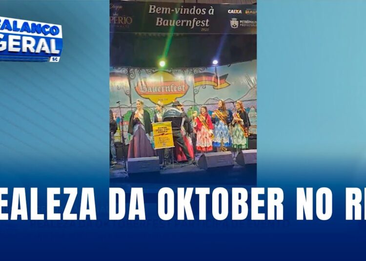 A realeza da Oktoberfest participa de evento germânico no Rio de Janeiro