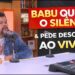Babu Santana Pede Desculpas Ao Vivo sobre Fala das Polêmicas no Reality