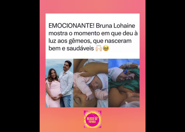 #brunalohaine mostra o momento em que deu á luz aos gêmeos , que nasceram bem e saudáveis 🙏🏽❤️