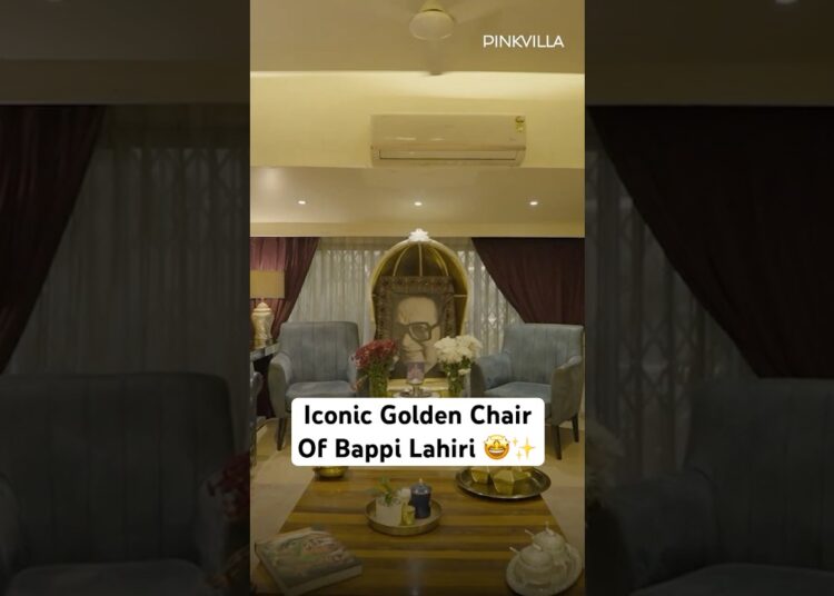 Bappi Lahiri’s 🤩✨ Iconic Golden Chair Revealed by Swastik Bansal ✨ #shorts #bappilahiri #housetour