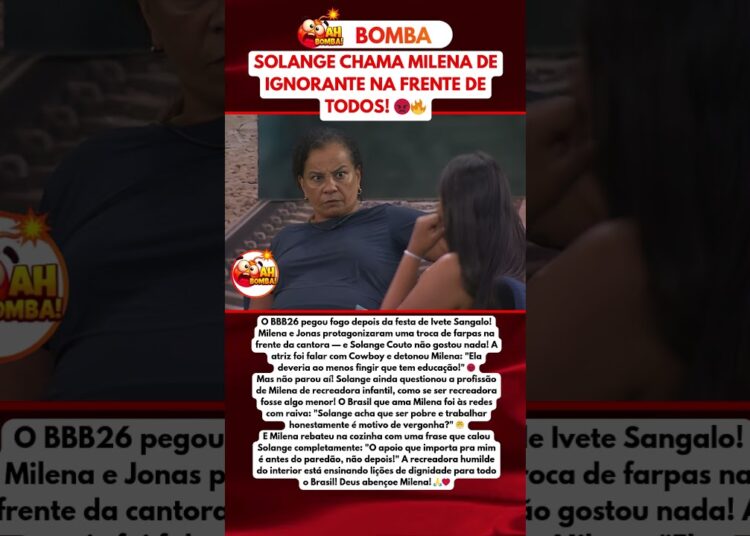 SOLANGE COUTO DETONA MILENA APÓS IVETE SANGALO IR AO BBB26 E BRASIL FICA REVOLTADO!