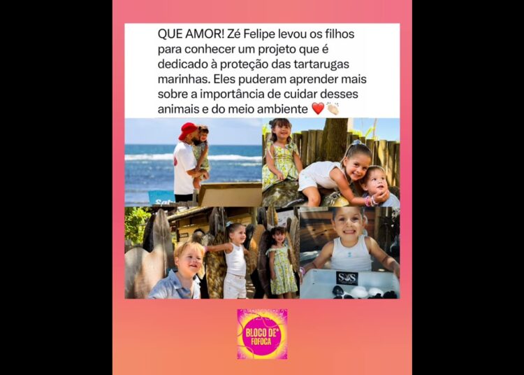 #zefelipe levou os filhos para visitar o Projeto TAMAR. #projetotamar #fofocas #fofoca