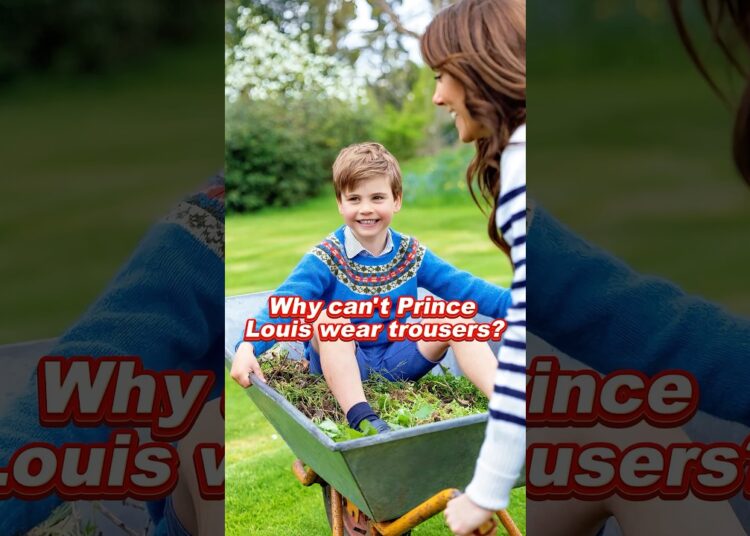 Why can’t Prince Louis wear trousers? #princelouis #princesskate #royal #foryou