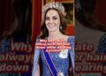 Why does Kate always wear her hair down while wearing a crown? #kate #camilla #royal #princess