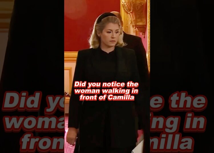 Did you notice the woman walking in front of Camilla #queencamilla #penny #fyp #royal