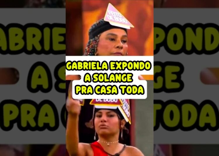 GABRIELA EXPÕE SOLANGE AO VIVO NO SINCERÃO