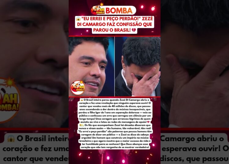 ZEZÉ DI CAMARGO FAZ CONFISSÃO PÚBLICA QUE NINGUÉM ESPERAVA E BRASIL CHORA JUNTO!