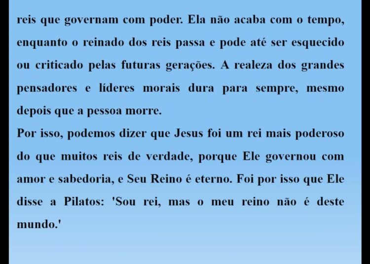 Parte XI A Realeza de Jesus