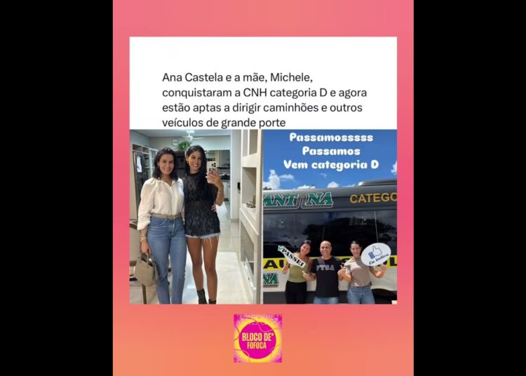 #anacastela e a mãe, #michelecastela  conquistaram a CNH categoria D . #fofocas #fofoca