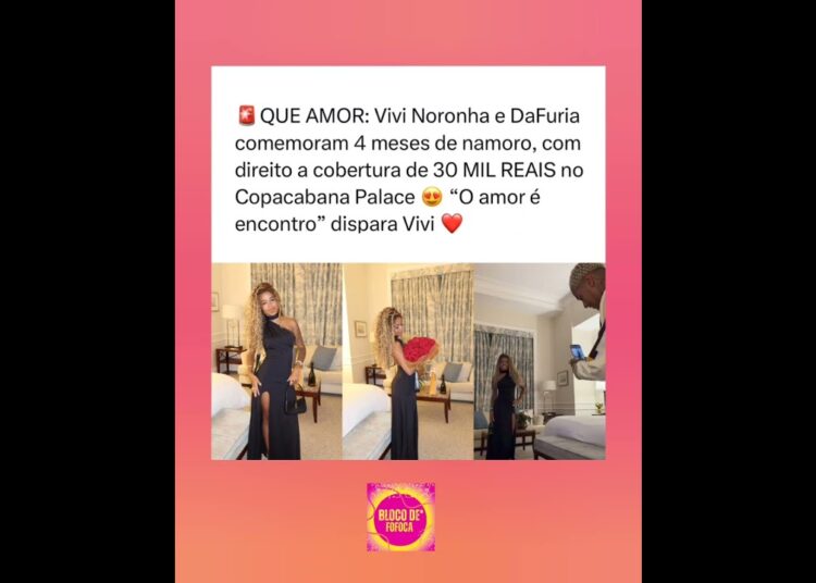 Na publicação, ela escreveu: “4 meses, inúmeras memórias e um jantar lindo para celebrar nós dois”. 