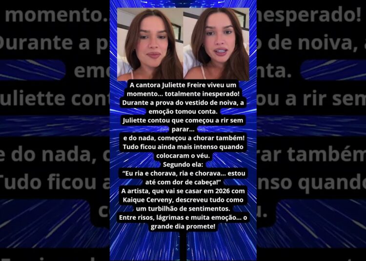 JULIETTE RI, CHORA E PASSA MAL AO PROVAR VESTIDO DE NOIVA!
