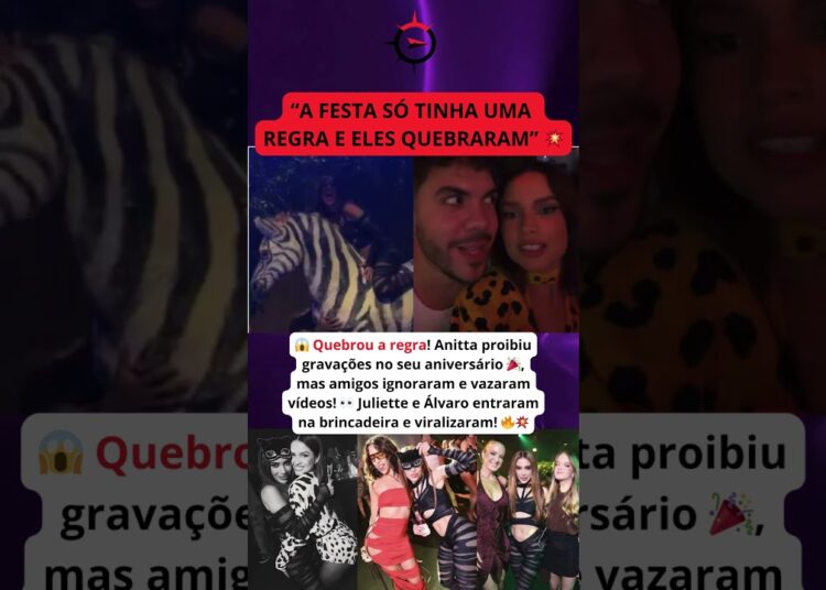 Quebrou a regra! Anitta proibiu gravações no seu aniversário, mas amigos ignoraram e vazaram vídeos!
