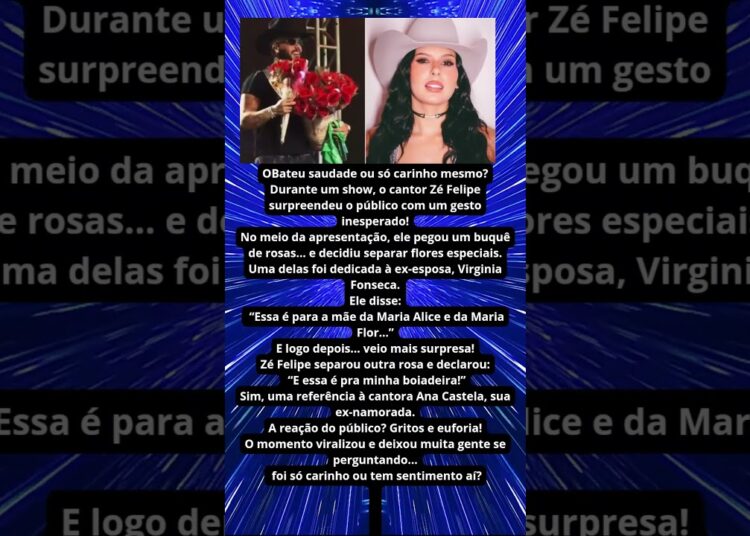 ZÉ FELIPE MANDA FLORES PARA VIRGINIA E ANA CASTELA EM SHOW!