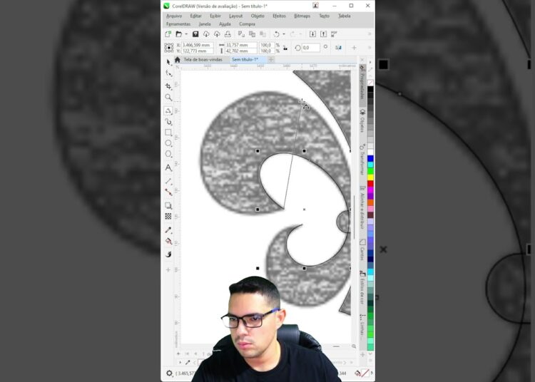 #Vetorizando a #Flordelis #nobre #realeza #frança #vetorização #vetorizar #vetor #corel #coreldraw