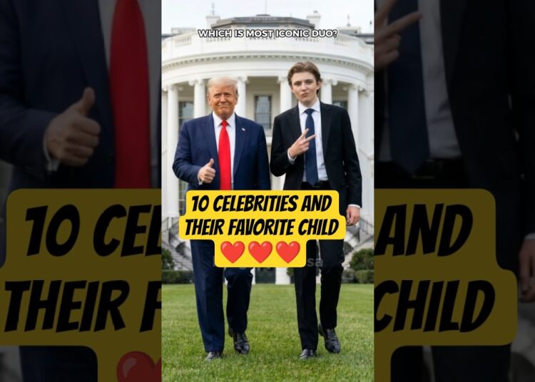10 CELEBRITIES AND THEIR FAVORITE CHILD ❤️ #celebrity #trump #top