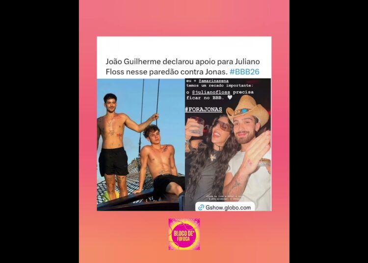 #joaoguilherme declarou apoio para #julianofloss nesse paredão contra Jonas. #bbb26 #bbb #fofocas