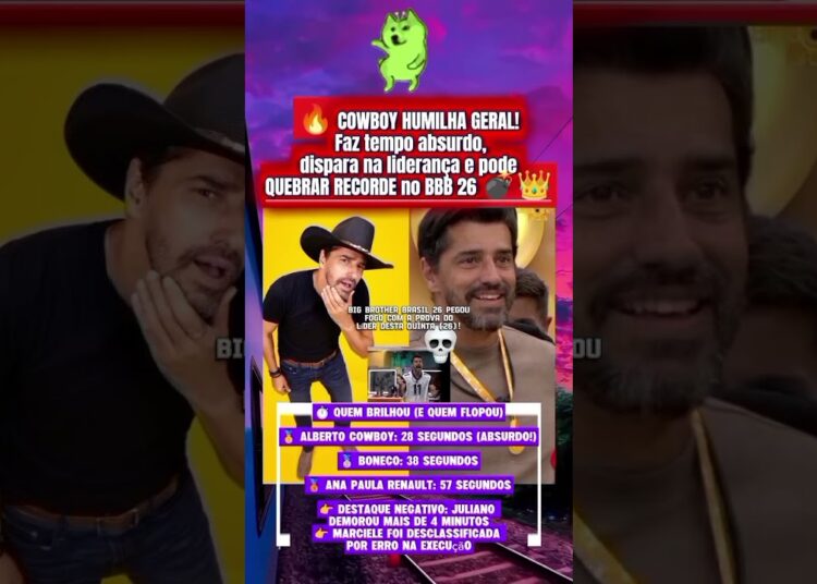 🔥 RESUMO QUENTE DO BBB 26: COWBOY AMASSOU!#shorts #bbb26 #realityshow #famosos