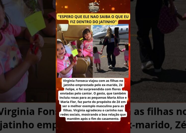 FOFOCA! Virginia pega jatinho emprestado com Zé Felipe, ganha flores e agradece gesto