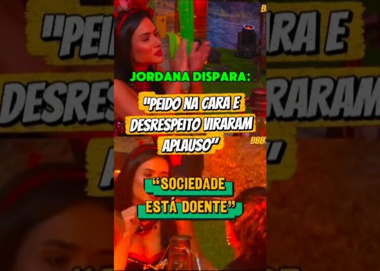 JORDANA FAZ DESABAFO NA FESTA DO LÍDER E DIZ QUE A SOCIEDADE ESTÁ DOENTE