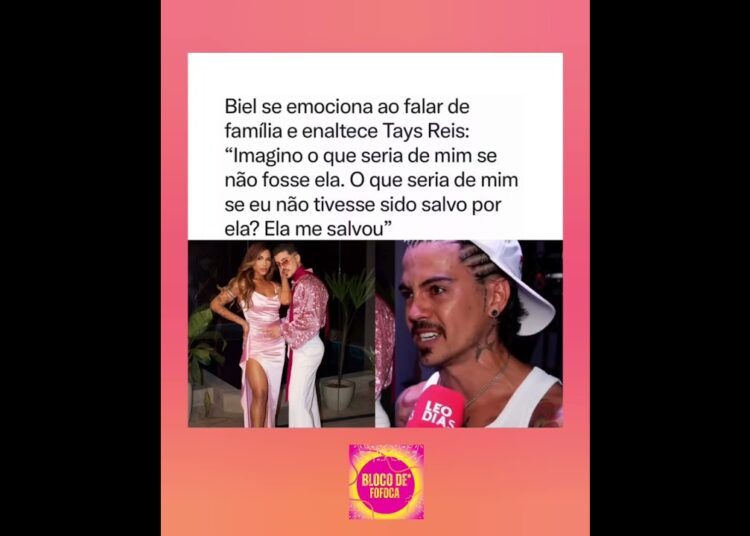 #biel se emociona ao falar de família e enaltece #taysreis . #fofoca #fofocas