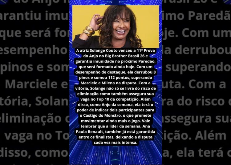 SOLANGE COUTO GARANTE IMUNIDADE E ENTRA NO TOP 10!