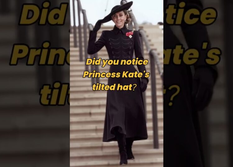 Did you notice Princess Kate’s tilted hat？ #fyp #celebrity #royal #princesscatherine
