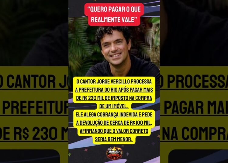 JORGE VERCILLO PROCESSA PREFEITURA E PEDE R$100 MIL DE VOLTA 🚨