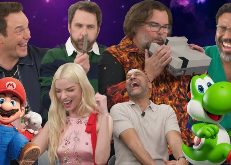 THE SUPER MARIO GALAXY MOVIE Stars Sing Hilarious Lyrics to Super Marios Bros Theme | INTERVIEW