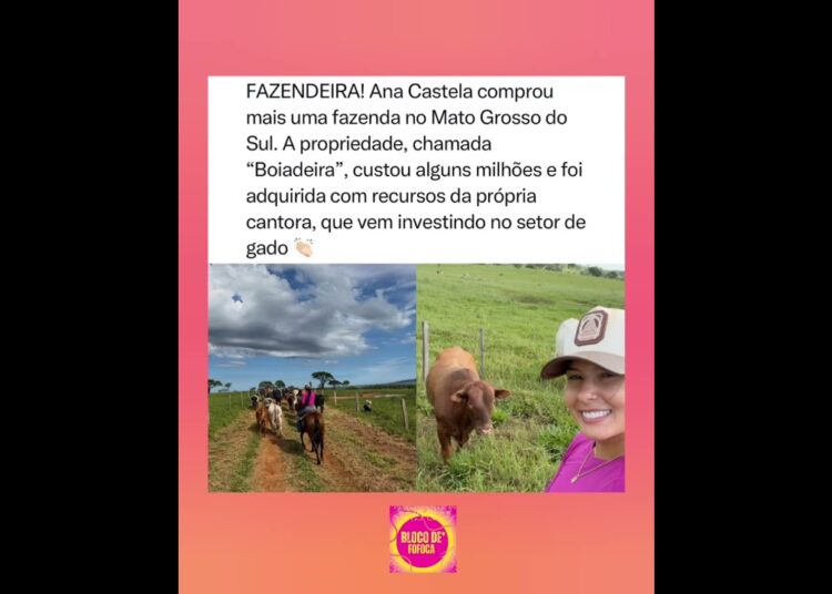 A cantora #anacastela segue expandindo seus investimentos fora da música. #fofoca #fofocas