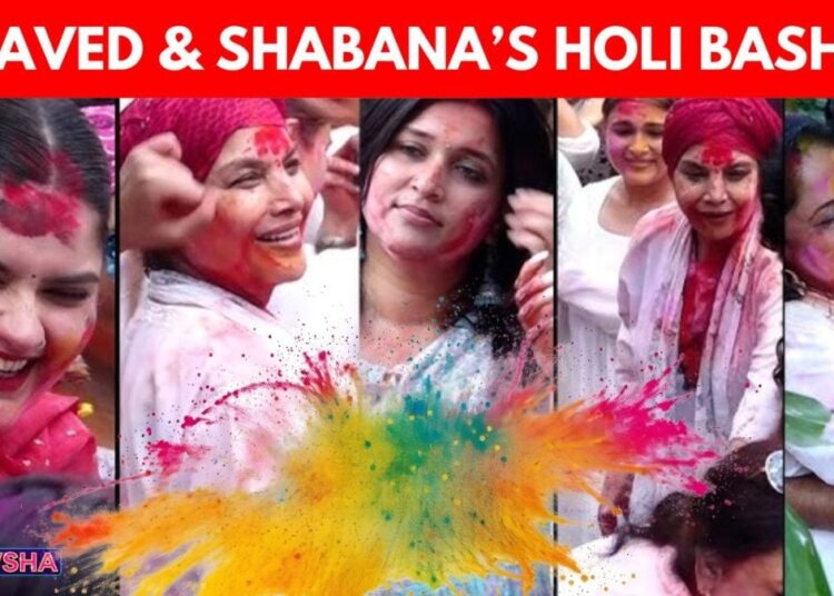Celebridades de Bollywood Richa Chadha, Ali Fazal e Urmila Matondkar juntam-se a Shabana Azmi e Javed Akhtar's Holi B