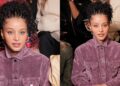 Chase Infiniti torna-se monocromático em Plum Coords na Louis Vuitton