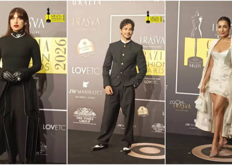 Irasva Fine Jewellery Grazia Fashion Awards 2026: Bhumi, Ishaan, Malaika e outros participam do evento com elegância – assista agora