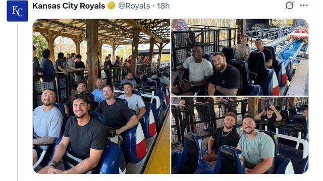 Jogador do KC Royals fica doente na montanha-russa do Six Flags
