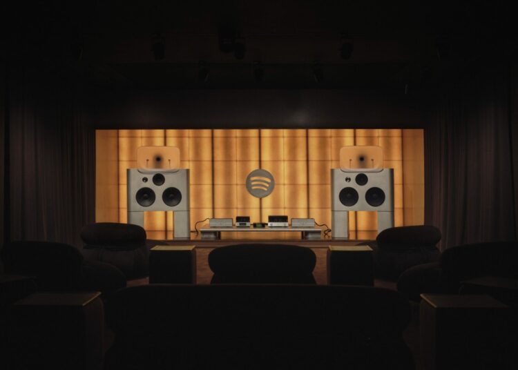 O novo lounge do Spotify em Londres está preparado para festas de audição de artistas