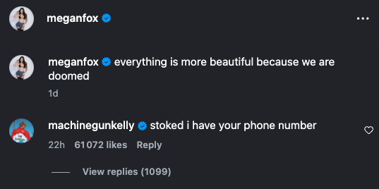O status de relacionamento de Megan Fox e Machine Gun Kelly não mudou depois de seu comentário glamouroso no Instagram