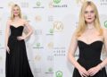 O vestido preto de Elle Fanning impressiona no Producers Guild Awards 2026