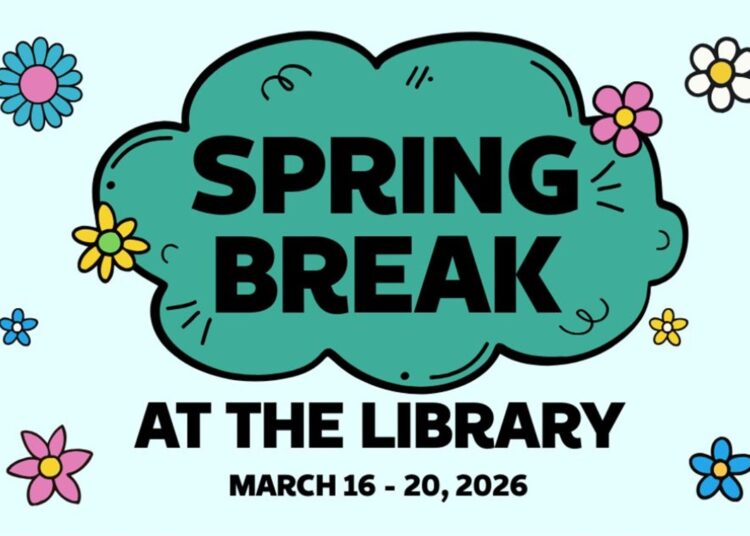 Os eventos de férias de primavera da biblioteca incluem artesanato, filmes, música e muito mais
