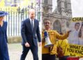 Rei Charles, Kate Middleton e Príncipe William questionados por manifestantes que exigem respostas sobre as ligações de Andrew com Epstein