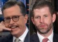 Stephen Colbert ataca o comentário estranho de Trump sobre seu filho Eric